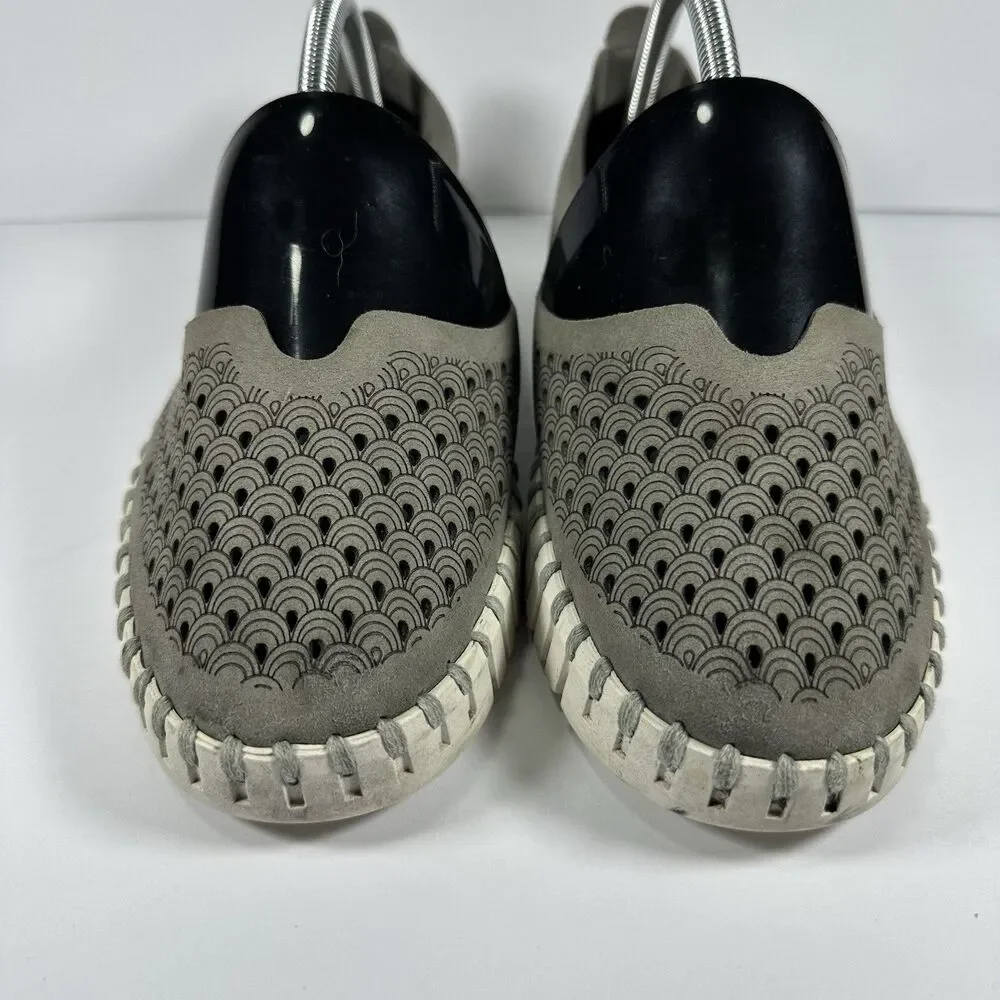 Ilse Jacobsen Tulip 139 Perforated Slip-On Sneakers Gray Size 41 / US 10